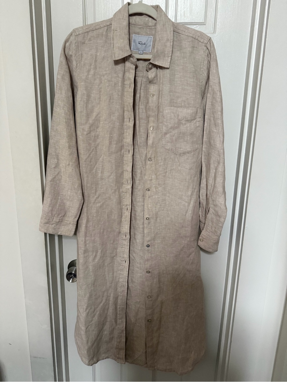 Rails linen shirt dress